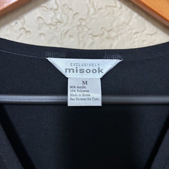 Misook Womens Lace Tie Front Classic Jacket Black Size Medium - Picture 3 of 6